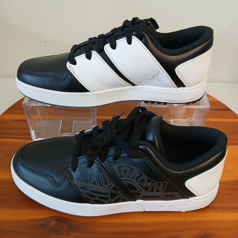 NIke AIr Jordan Nu Retro 1 Golf Shoes Mens 6.5 Black White Low FZ4153-003